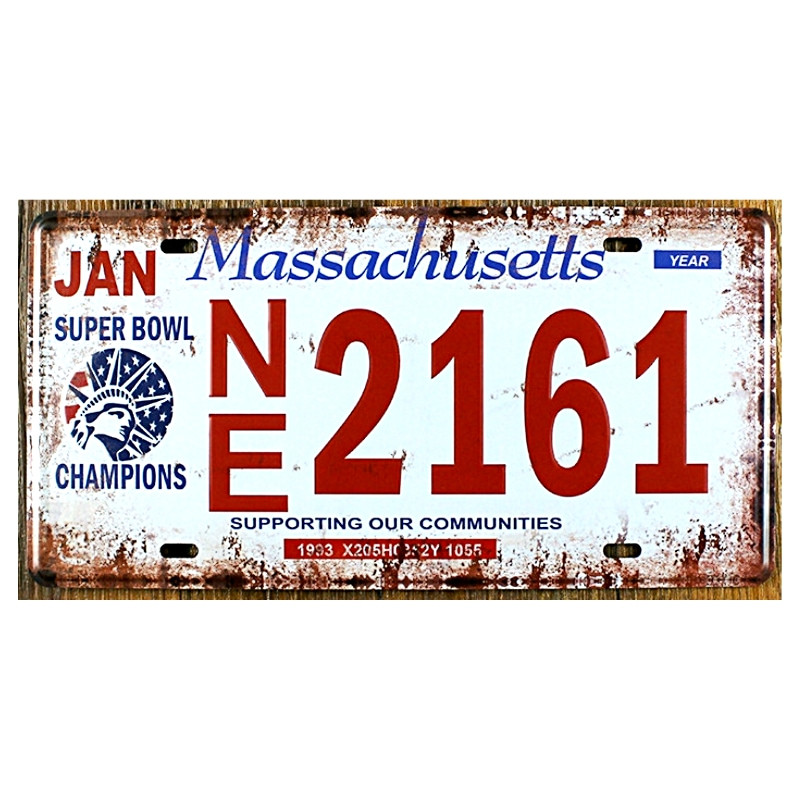 Plaque vintage Massachussetts