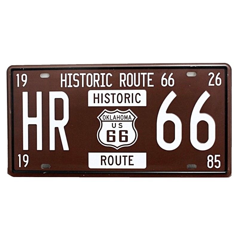 Décoration mur Route 66 Marron