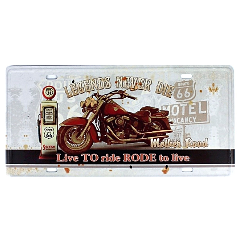 Plaque Déco Vintage Ancienne Motos USA