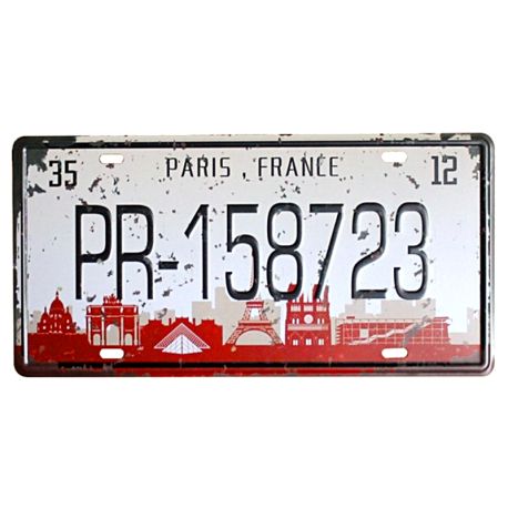 Plaque Déco Vintage Paris France