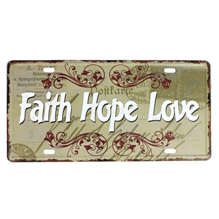 Plaque Déco Vintage Amour fidélité