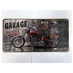Plaque vintage Garage Motos - 15x30cm