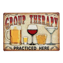 Plaque Vintage Groupe Therapy -- 20x30cm