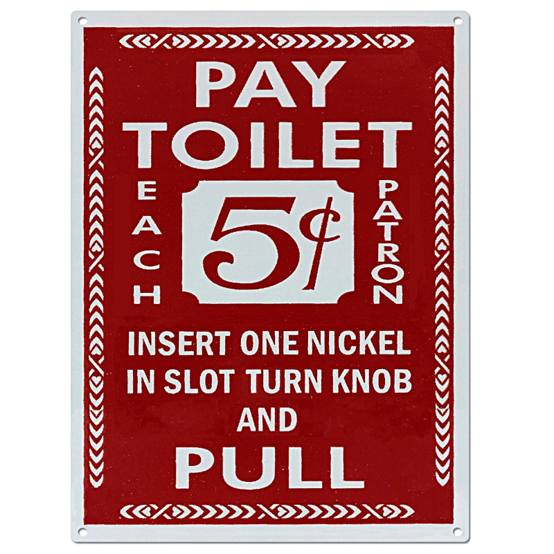 Plaque Vintage Toilettes