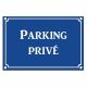 Plaque Décoration Parking Privé