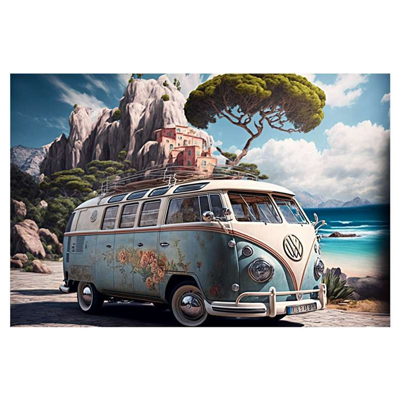 Plaque Métal Vintage Van Italie