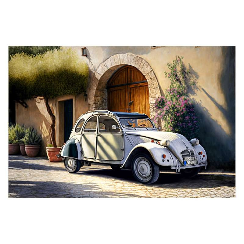 Plaque Métal Vintage 2CV Buccolique