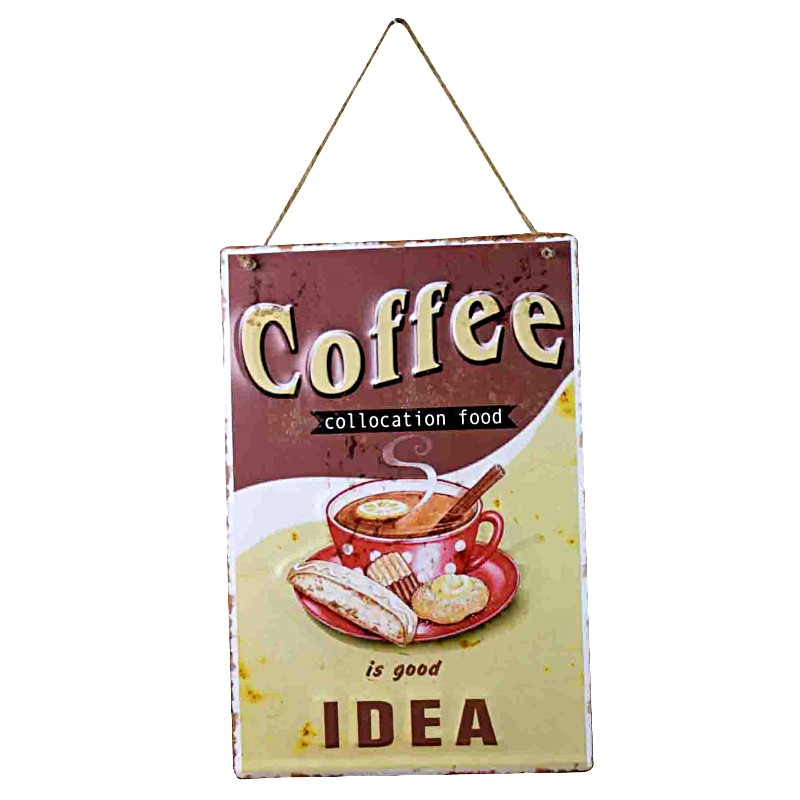 Plaque Vintage Café CaféPremium 30x40cm