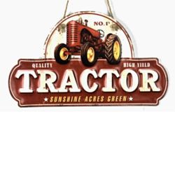Plaque Vintage Tractor Premium 30x40cm