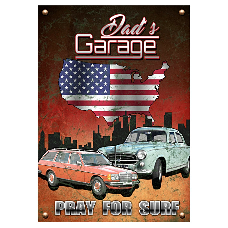 Plaque VintageDad Garage Premium 30x40cm