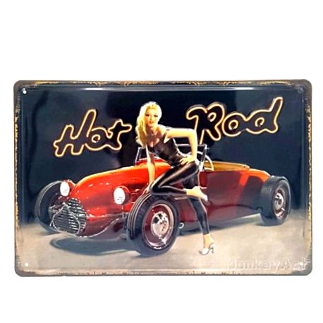 Plaque VintagePin up Blonde Premium 30x40cm