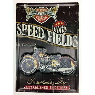 Plaque Décoration Moto Custom Premium 30x40cm