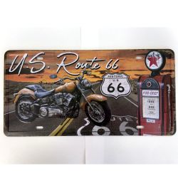 Plaque vintage US Route 66 - 15x30cm