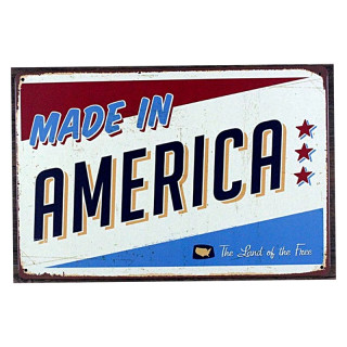 Plaque Vintage "Made in America"