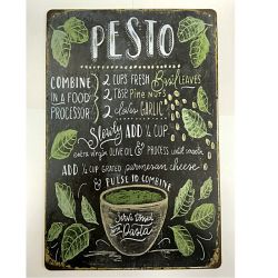 Plaque Vintage Pesto Cuisine -- 20x30cm