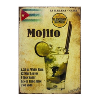 Plaque Vintage Mojitos