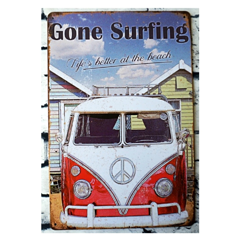 Plaque Vintage le Combi du Surf -- 20x30cm