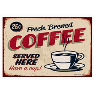 Plaque Métal Décoration Café Vintage-- 20x30cm