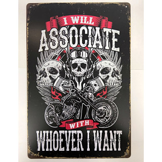 Plaque Vintage Dark Biker-- 20x30cm