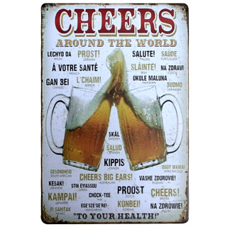 Plaque Métal Apéro Décoration -- 20x30cm