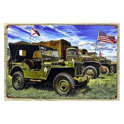 Plaque Vintage Décoration Armée Americaine -- 20x30cm