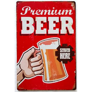 Plaque Metal Bière Premium