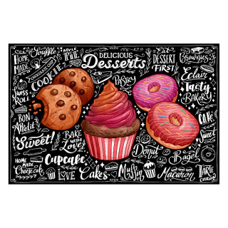 Plaque Vintage Donuts-- 20x30cm