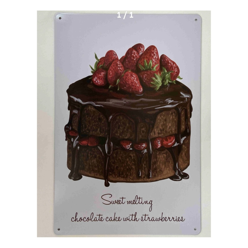 Plaque decoration gateau choColat-- 20x30cm