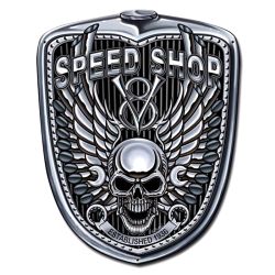 Plaque Metal Speed Shop - 50cm