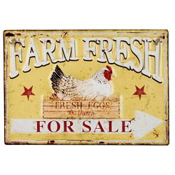 Plaque Vintage Farm Fresh Premium 30x40cm