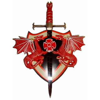 Ecusson Epée avec Deux Dragons