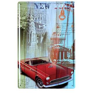 Plaque Décoration New York Vintage -- 20x30cm