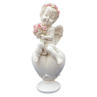 Figurine Ange Coeur et Fleurs