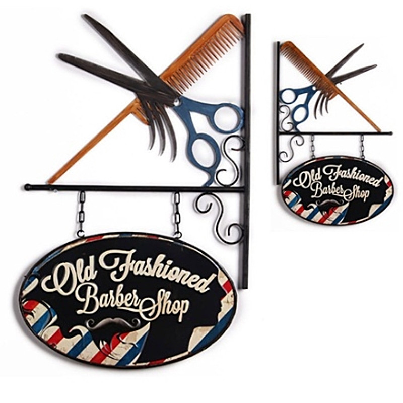 Plaque Vintage Barbier68cm XL