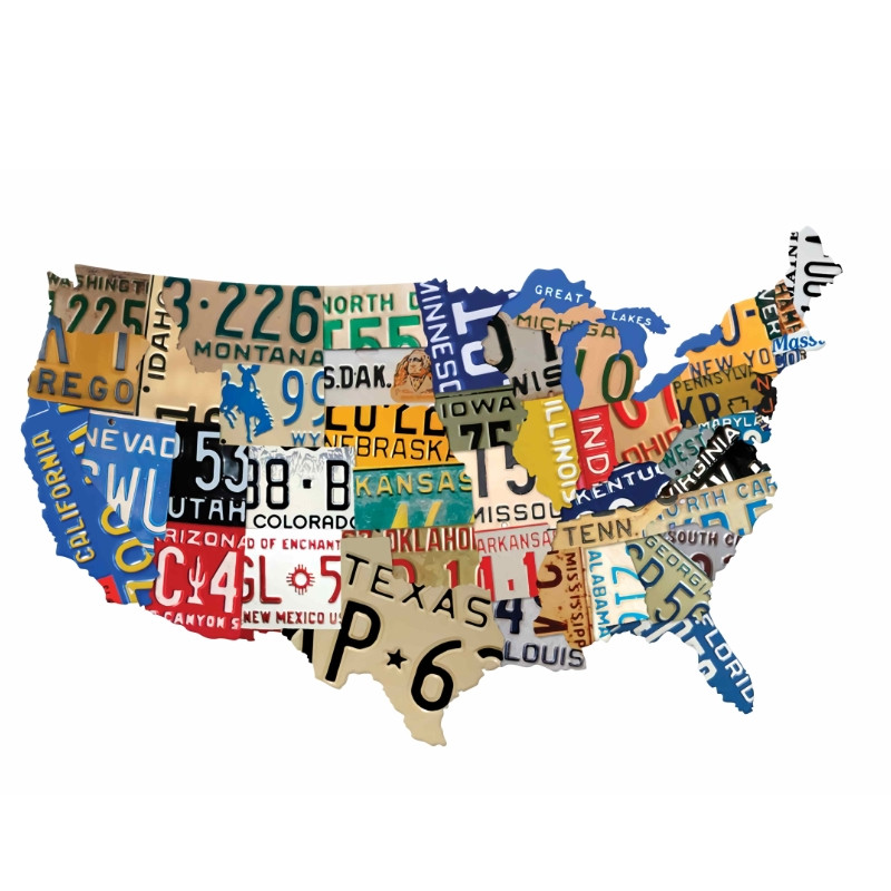 Plaque Vintage USA XL LED