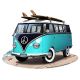 Plaque Vintage Camping Car Turquoise XL