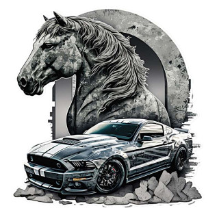 Plaque Vintage Cheval Ford Mustang