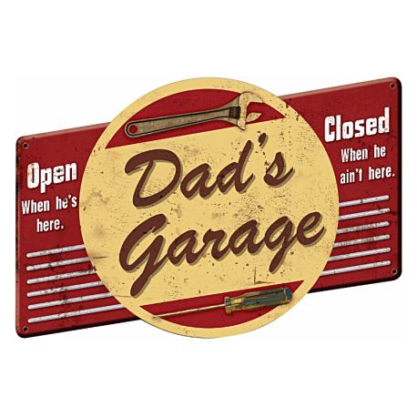 Plaque Metal Rétro Garage du Père