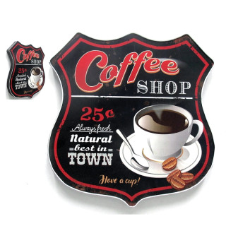 Ecusson de Décoration Vintage - Café
