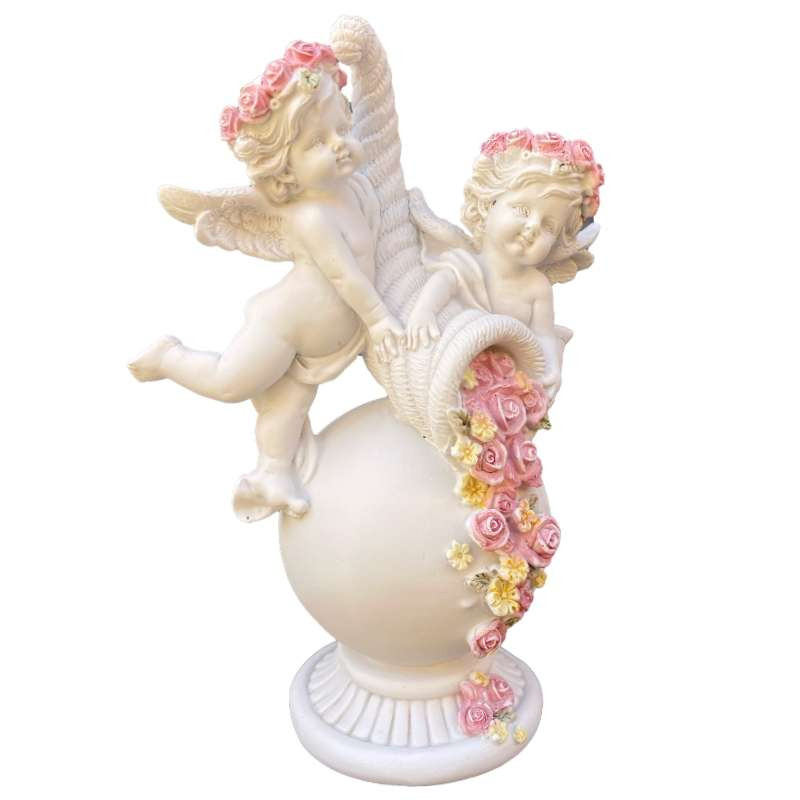 Ange De Jardin En Résine – Décoration, Taille 25x25cm, état Neuf (sans Boîte)