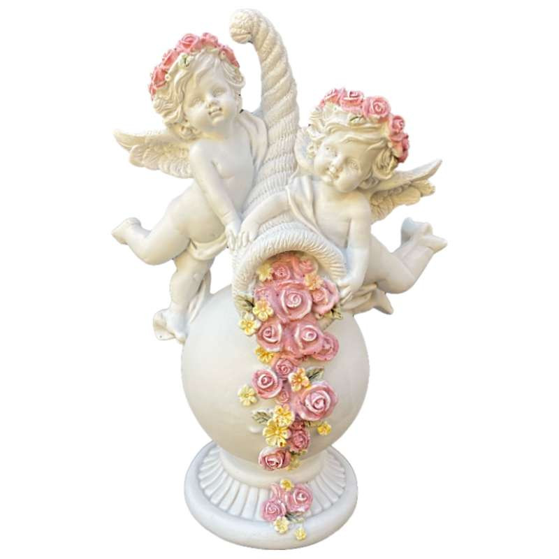 Statuette Ange Cascade de Roses