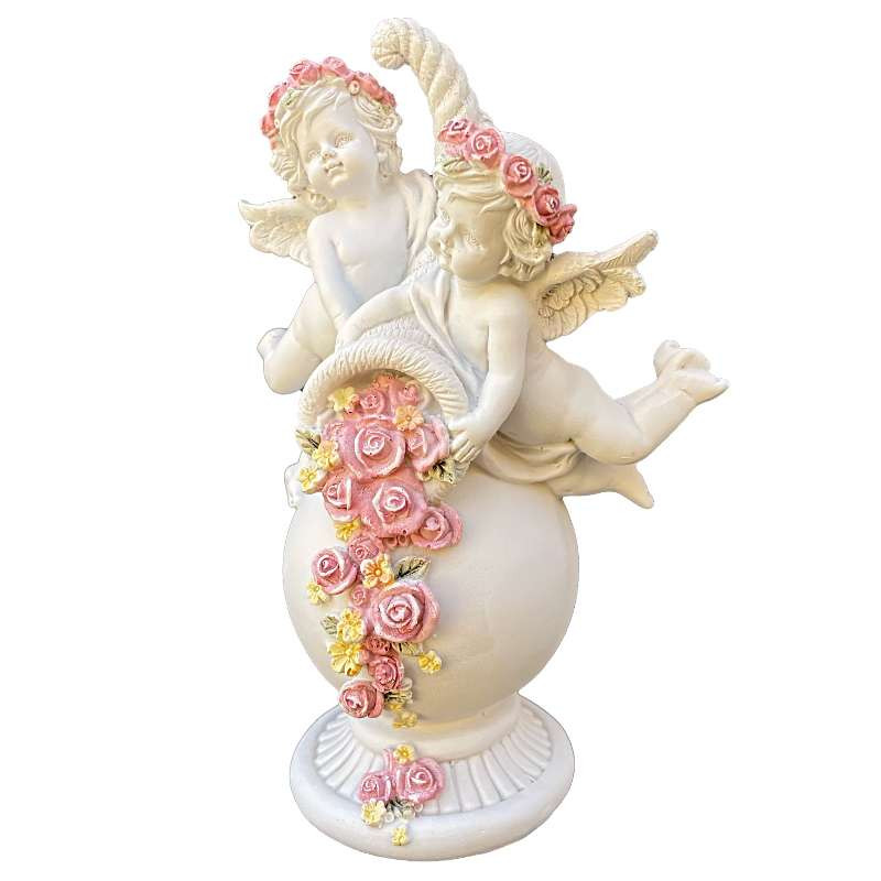 Statuette Ange Cascade de Roses