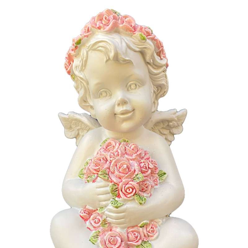 Statuette Ange Rose