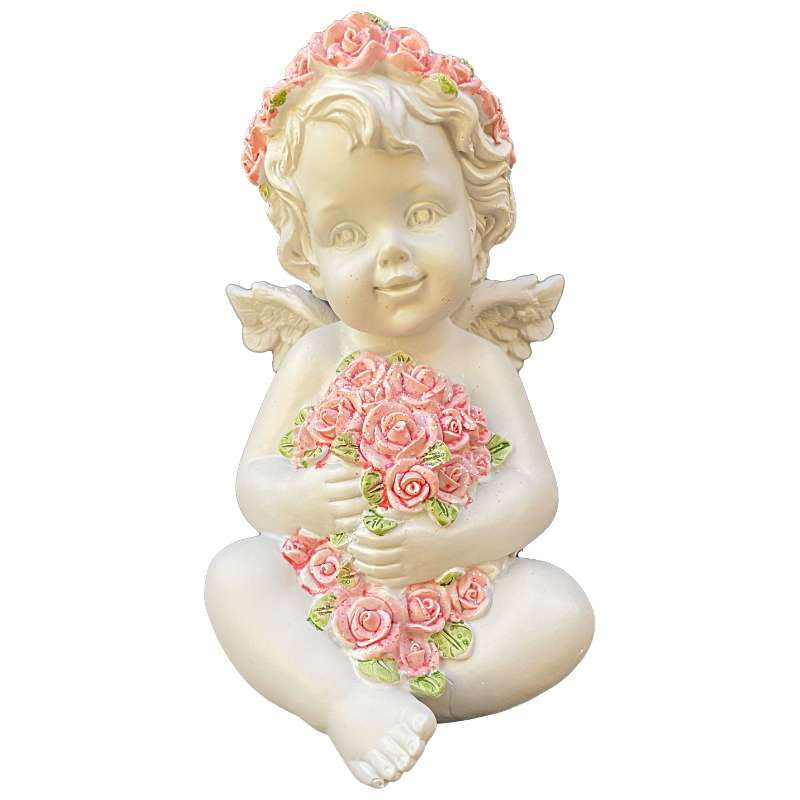 Statuette Ange Rose