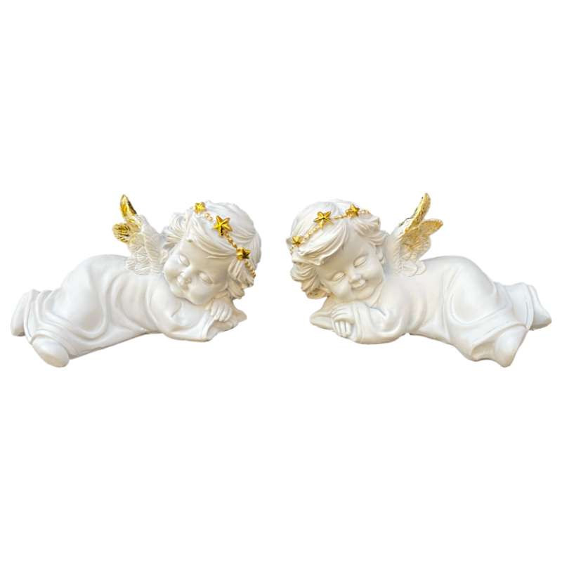 Statuettes Anges Dorées Luxe