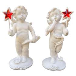 Statuettes Anges Etoile Rouge
