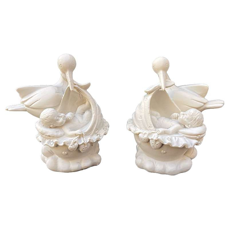 Figurine Ange bébé Cigogne