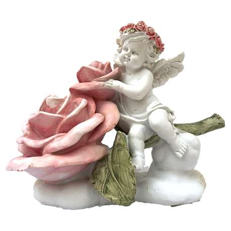 Figurine Ange avec une rose