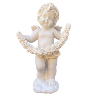 Statuette Angélique avec guirlande de Fleurs
