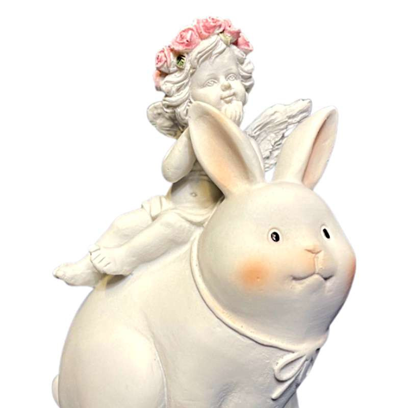 Figurine d'Ange avec son lapin
